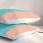 good vibrations // aqua and peach Pillow Sham Gallery Image 3