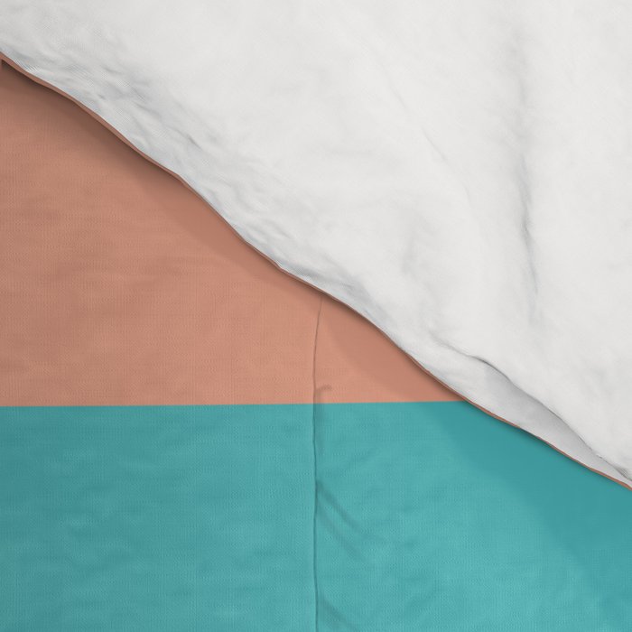 good vibrations // aqua and peach Comforter Gallery Image 4