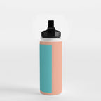 good vibrations // aqua and peach Water Bottle Gallery Image 2