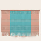 good vibrations // aqua and peach Wall Hanging Gallery Image 1