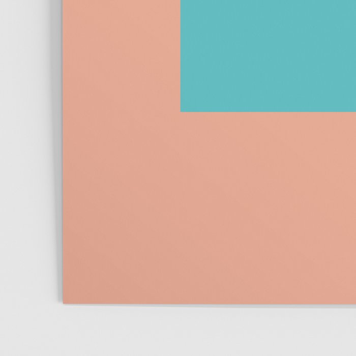 good vibrations // aqua and peach Poster Gallery Image 3