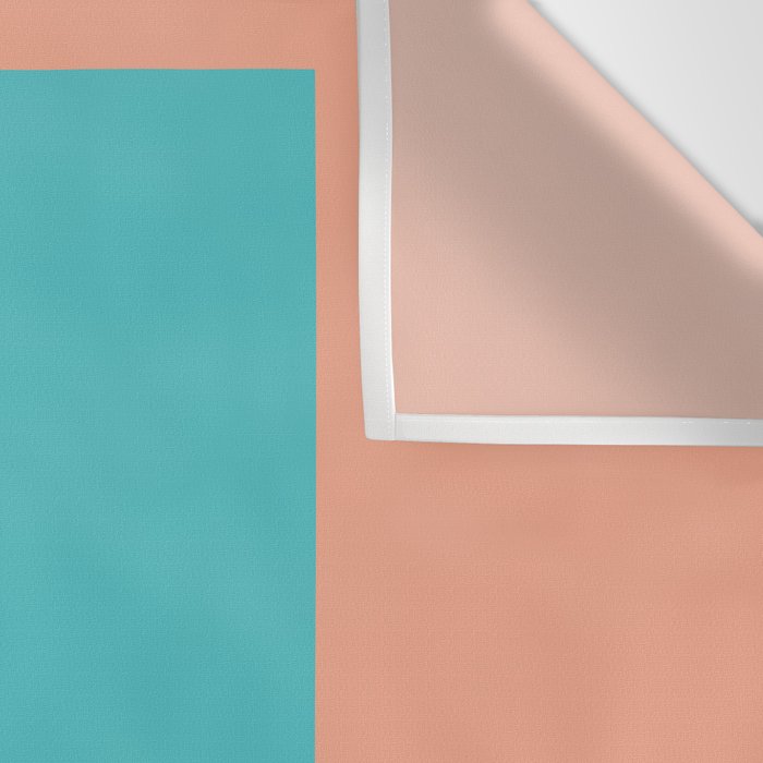 good vibrations // aqua and peach Wall Tapestry Gallery Image 3