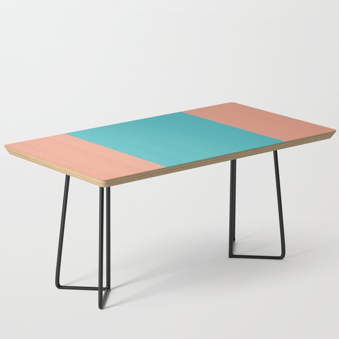good vibrations // aqua and peach Coffee Table Gallery Image 1