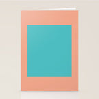 good vibrations // aqua and peach Stationery Card Gallery Image 2