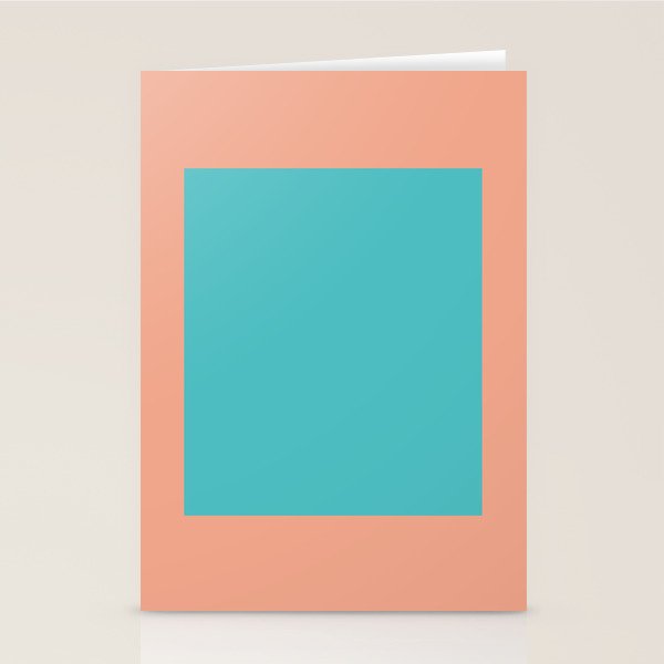 good vibrations // aqua and peach Stationery Card Gallery Image 2