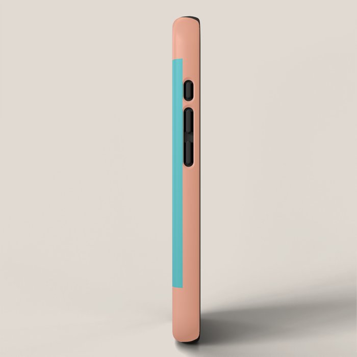 good vibrations // aqua and peach iPhone Case Gallery Image 2