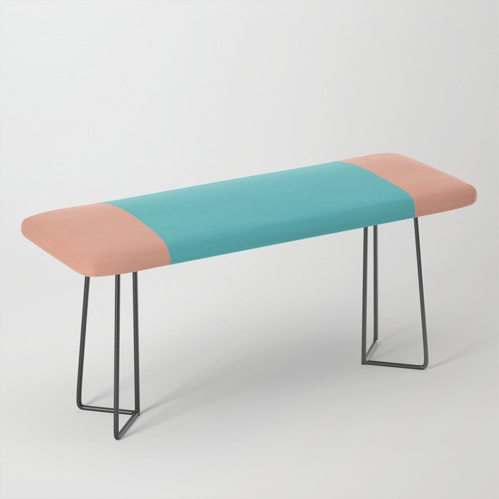 good vibrations // aqua and peach Bench Gallery Image 1
