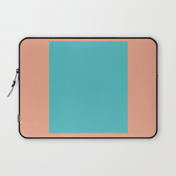 good vibrations // aqua and peach Laptop Sleeve Gallery Image 1