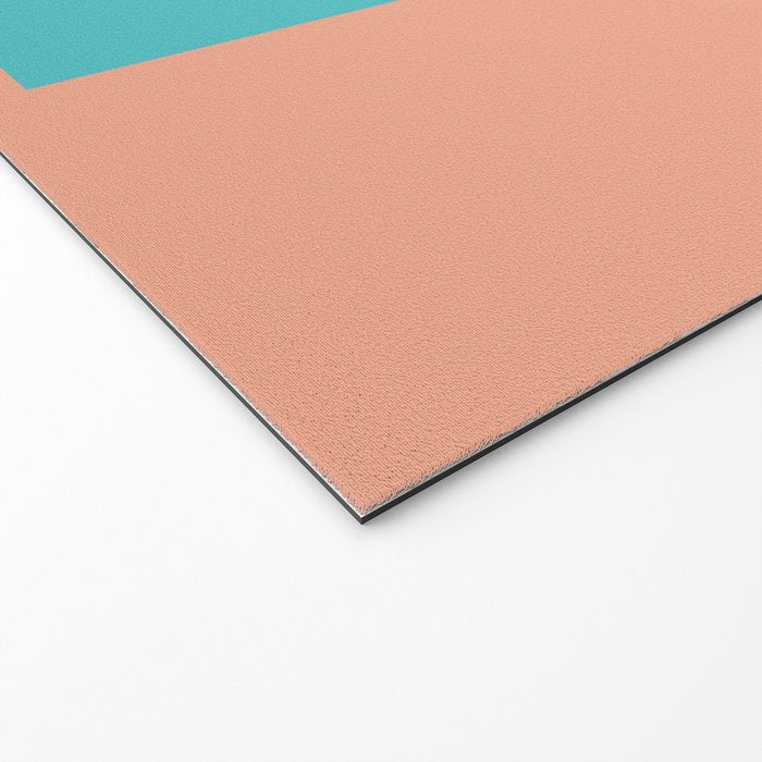 good vibrations // aqua and peach Welcome Mat Gallery Image 2