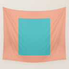 good vibrations // aqua and peach Wall Tapestry Gallery Image 4