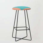 good vibrations // aqua and peach Stool Gallery Image 1