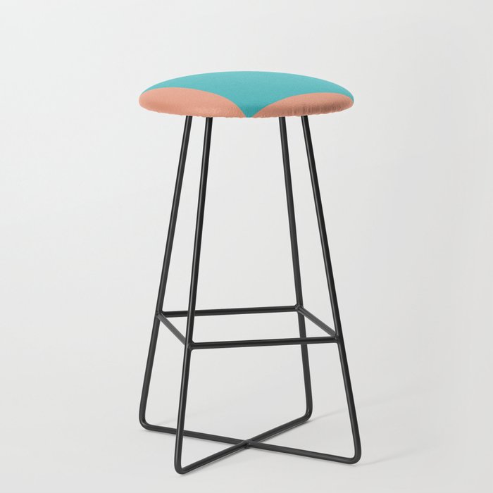 good vibrations // aqua and peach Stool Gallery Image 1
