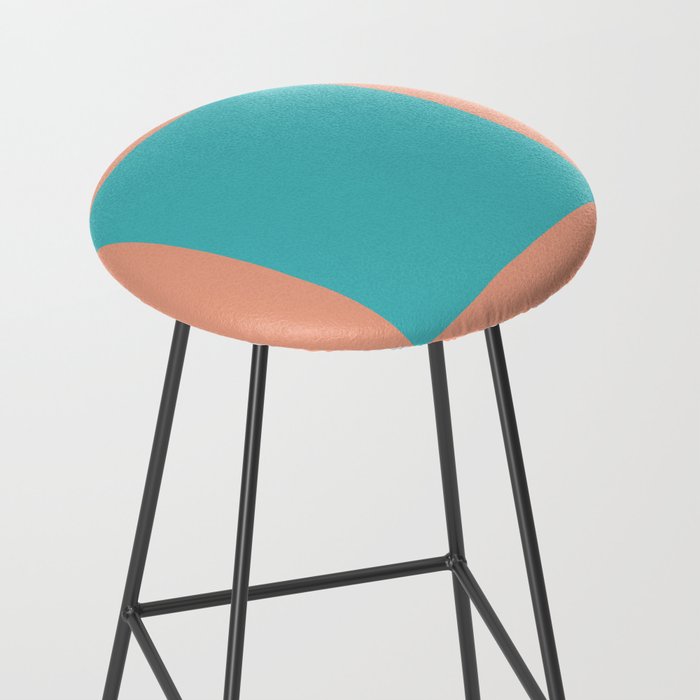 good vibrations // aqua and peach Stool Gallery Image 2