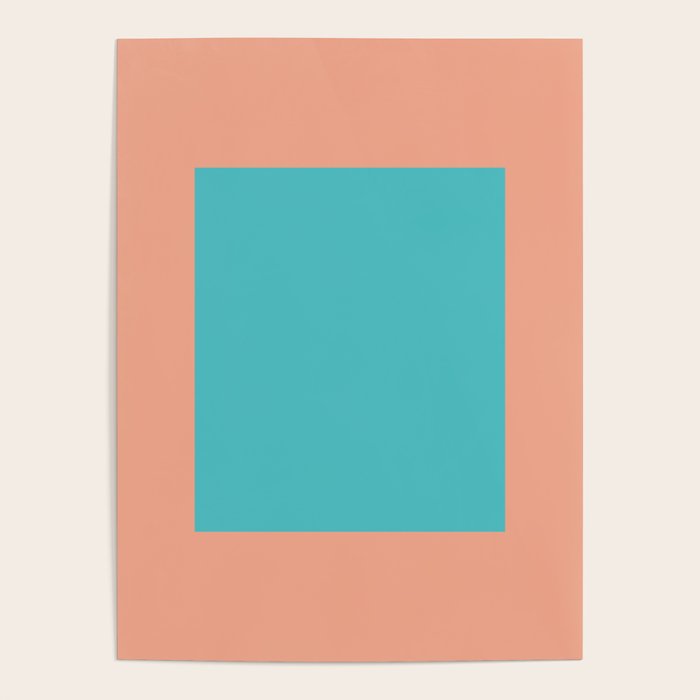 good vibrations // aqua and peach Poster Gallery Image 4