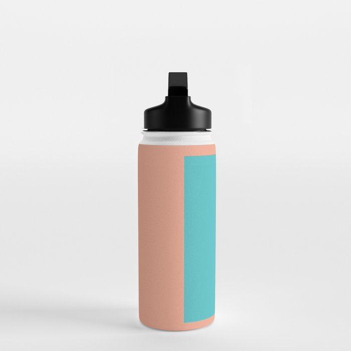good vibrations // aqua and peach Water Bottle Gallery Image 3