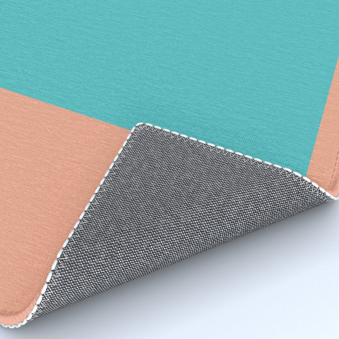 good vibrations // aqua and peach Rug Gallery Image 4