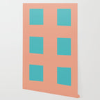 good vibrations // aqua and peach Wallpaper Gallery Image 2