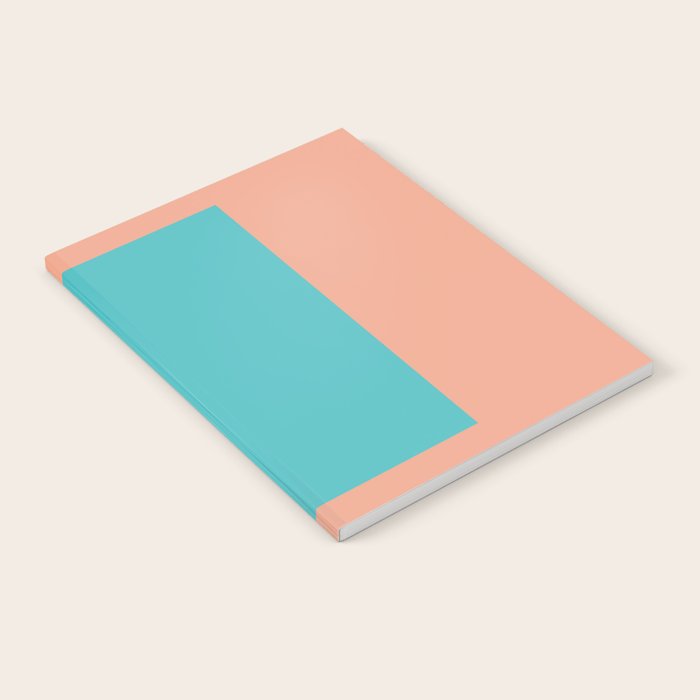 good vibrations // aqua and peach Notebook Gallery Image 1
