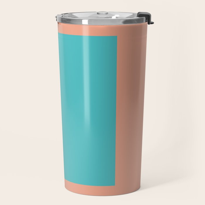 good vibrations // aqua and peach Travel Mug Gallery Image 2