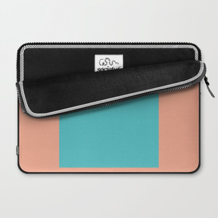 good vibrations // aqua and peach Laptop Sleeve Gallery Image 2