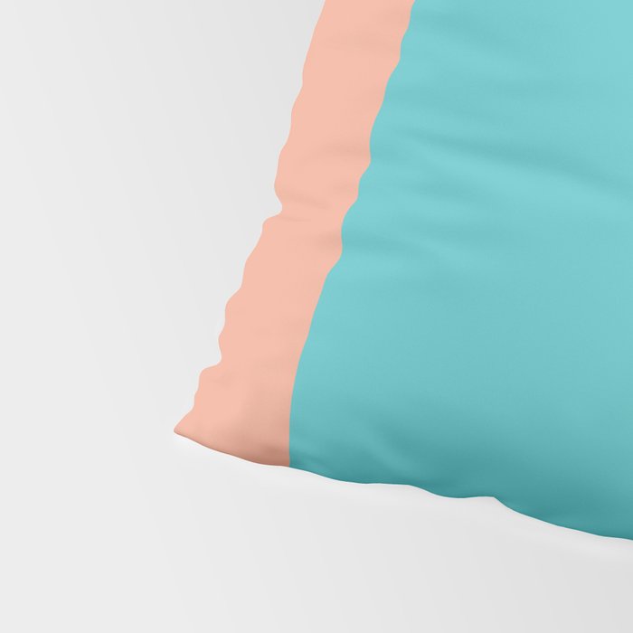 good vibrations // aqua and peach Pillow Sham Gallery Image 4