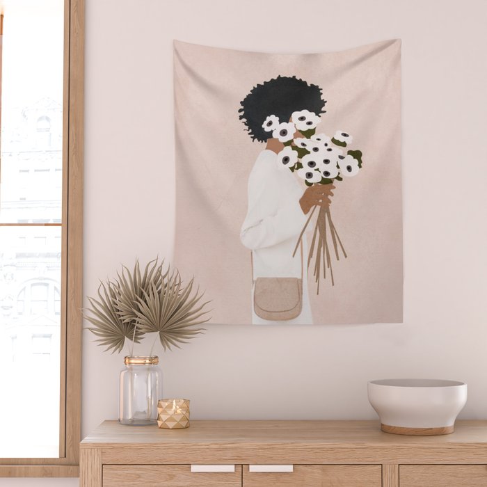 Bouquet of Flowers Wall Tapestry Gallery Image 2
