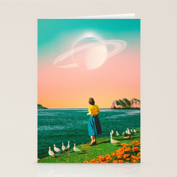 Watching Planets Stationery Card Gallery Image 2