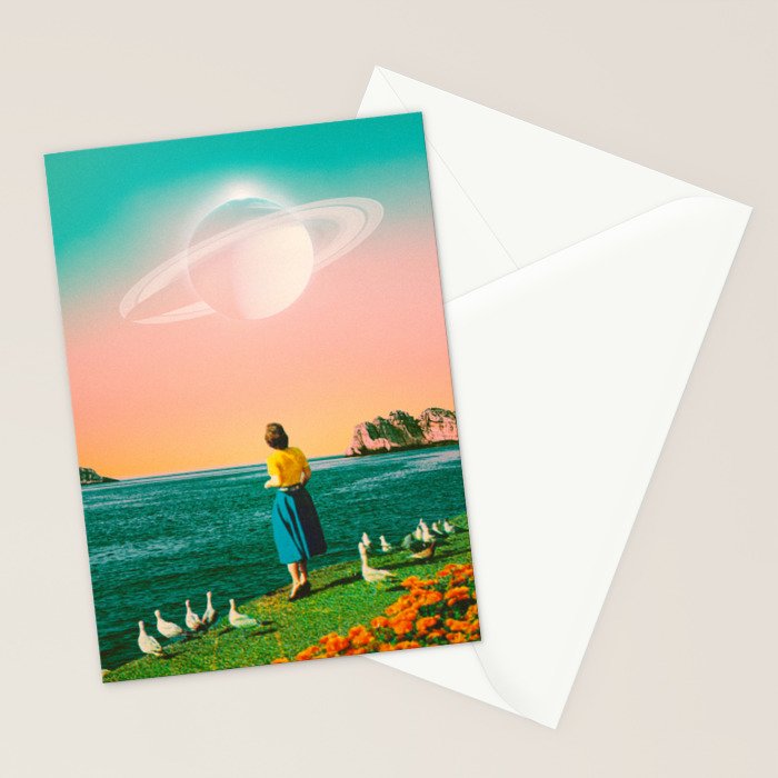 Watching Planets Stationery Card Gallery Image 2