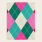 Retro Christmas Knitted Argyle Jumper 1. Poster Gallery Image 4