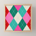 Retro Christmas Knitted Argyle Jumper 1. Mini Art Print Gallery Image 1
