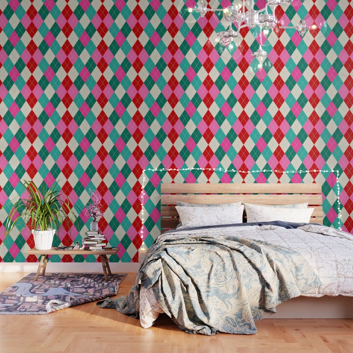 Retro Christmas Knitted Argyle Jumper 1. Wallpaper Gallery Image 3