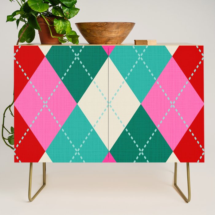 Retro Christmas Knitted Argyle Jumper 1. Credenza Gallery Image 1