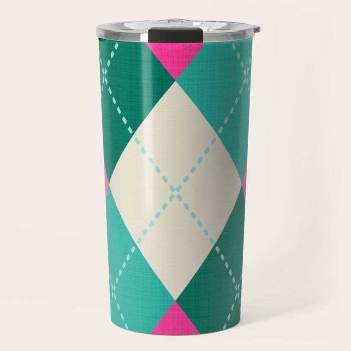 Retro Christmas Knitted Argyle Jumper 1. Travel Mug Gallery Image 1