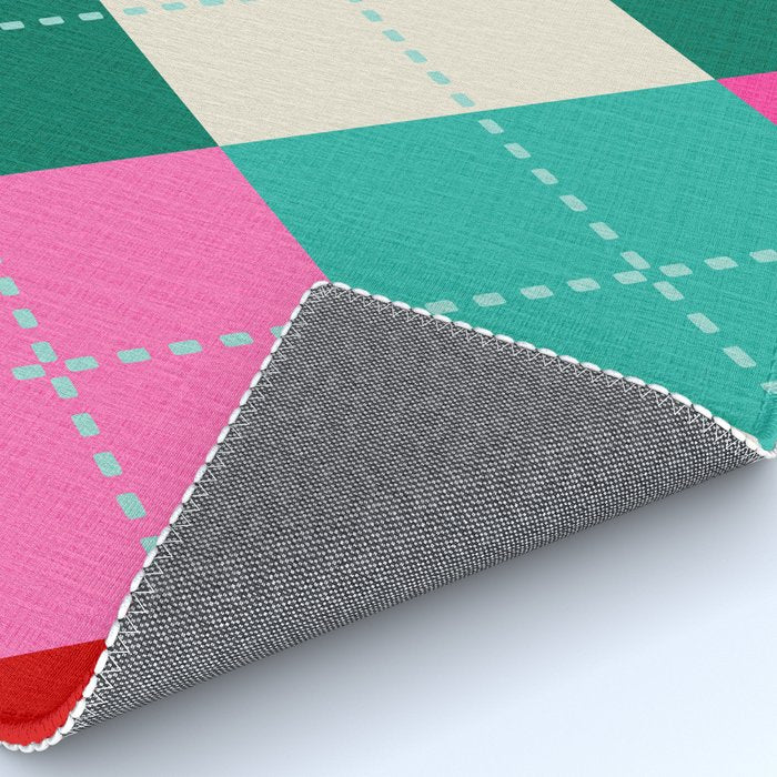 Retro Christmas Knitted Argyle Jumper 1. Rug Gallery Image 4