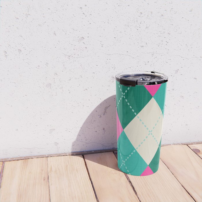 Retro Christmas Knitted Argyle Jumper 1. Travel Mug Gallery Image 4