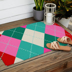 Retro Christmas Knitted Argyle Jumper 1. Outdoor Rug Gallery Image 2