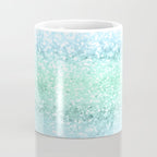 Aqua Seafoam Ocean Glitter #1 (Faux Glitter) #shiny #pastel #decor #art #society6 Coffee Mug Gallery Image 4