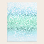 Aqua Seafoam Ocean Glitter #1 (Faux Glitter) #shiny #pastel #decor #art #society6 Poster Gallery Image 4