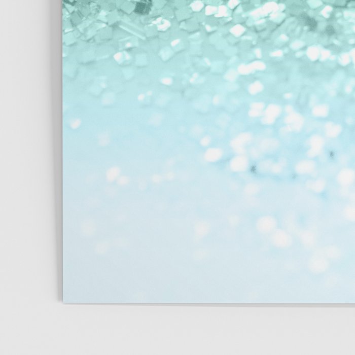 Aqua Seafoam Ocean Glitter #1 (Faux Glitter) #shiny #pastel #decor #art #society6 Poster Gallery Image 3
