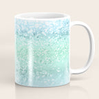 Aqua Seafoam Ocean Glitter #1 (Faux Glitter) #shiny #pastel #decor #art #society6 Coffee Mug Gallery Image 1