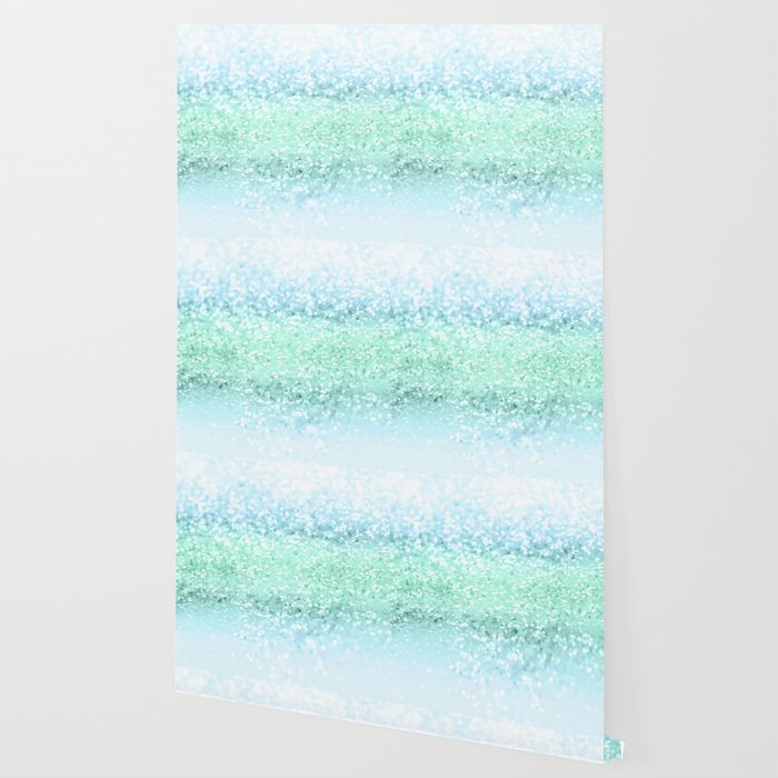 Aqua Seafoam Ocean Glitter #1 (Faux Glitter) #shiny #pastel #decor #art #society6 Wallpaper Gallery Image 2