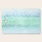 Aqua Seafoam Ocean Glitter #1 (Faux Glitter) #shiny #pastel #decor #art #society6 Cutting Board Gallery Image 1