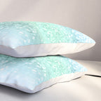 Aqua Seafoam Ocean Glitter #1 (Faux Glitter) #shiny #pastel #decor #art #society6 Pillow Sham Gallery Image 3