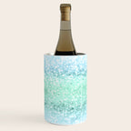 Aqua Seafoam Ocean Glitter #1 (Faux Glitter) #shiny #pastel #decor #art #society6 Wine Chiller Gallery Image 1