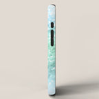 Aqua Seafoam Ocean Glitter #1 (Faux Glitter) #shiny #pastel #decor #art #society6 iPhone Case Gallery Image 2