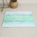 Aqua Seafoam Ocean Glitter #1 (Faux Glitter) #shiny #pastel #decor #art #society6 Rug Gallery Image 1