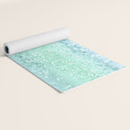 Aqua Seafoam Ocean Glitter #1 (Faux Glitter) #shiny #pastel #decor #art #society6 Yoga Mat Gallery Image 2
