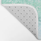 Aqua Seafoam Ocean Glitter #1 (Faux Glitter) #shiny #pastel #decor #art #society6 Bath Mat Gallery Image 2