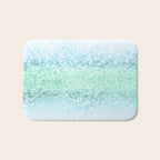 Aqua Seafoam Ocean Glitter #1 (Faux Glitter) #shiny #pastel #decor #art #society6 Bath Mat Gallery Image 1