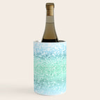 Aqua Seafoam Ocean Glitter #1 (Faux Glitter) #shiny #pastel #decor #art #society6 Wine Chiller Gallery Image 3